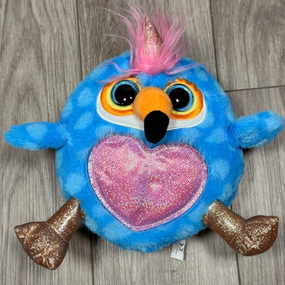 Zuru Rainbocorns Sparkle Heart Surprise Blue Flamingo Plush Stuffed Animal Toy